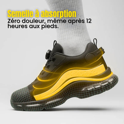 SÉCURUN S3 Pro : Chaussure de sécurité orthopédique contre les douleurs au dos et aux genoux