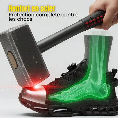SÉCURUN S3 Pro : Chaussure de sécurité orthopédique contre les douleurs au dos et aux genoux