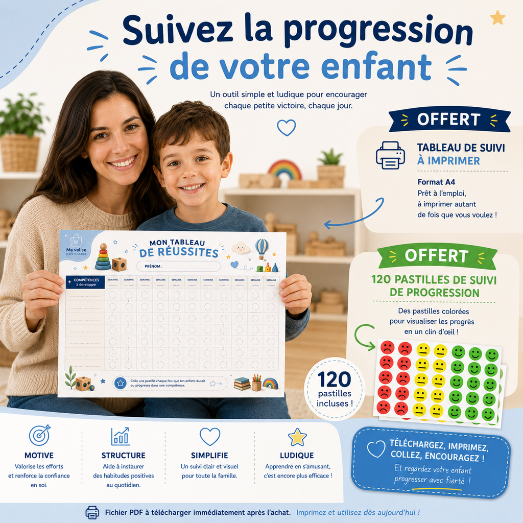 Tableau de Progression Montessori