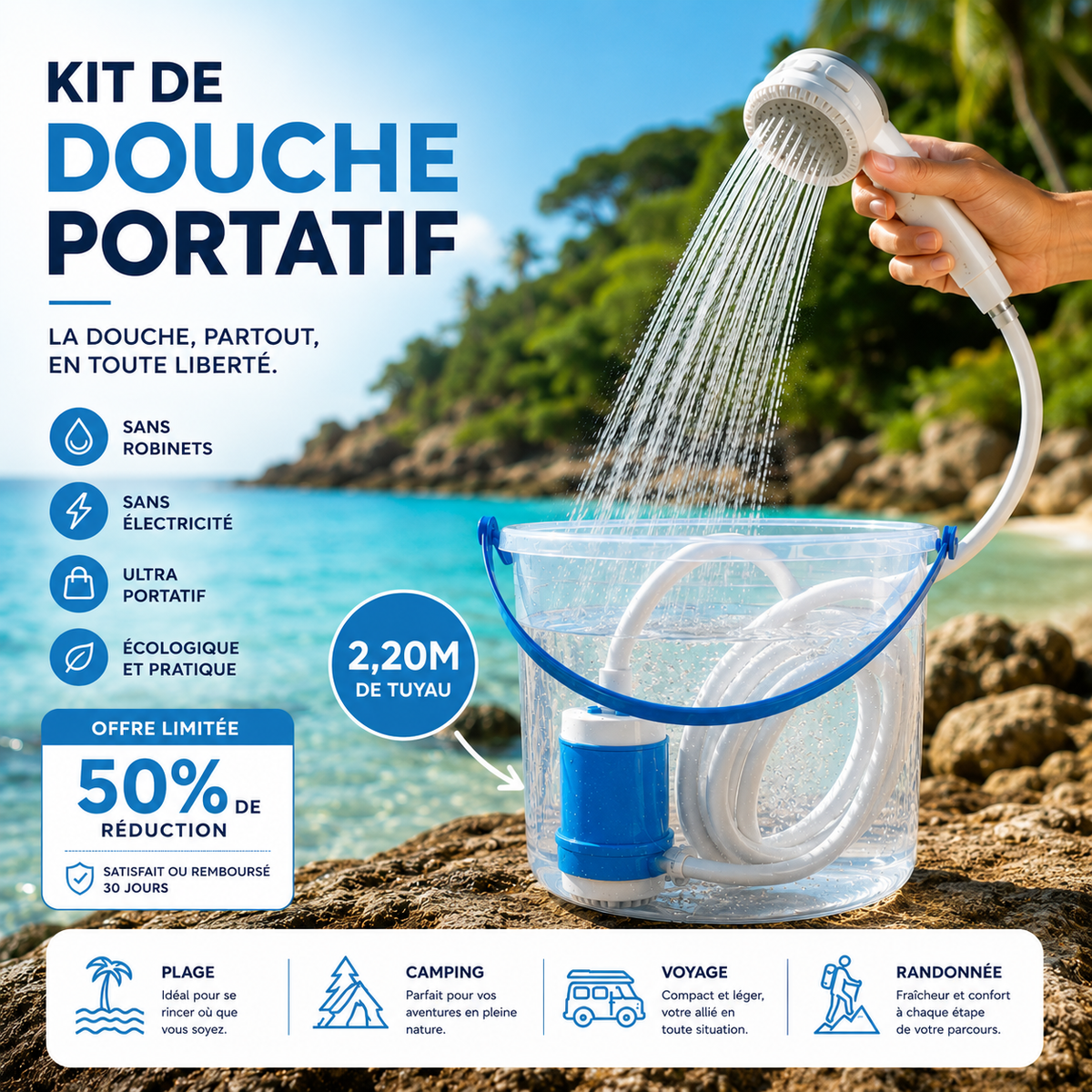 BlueWave – Pompe à Eau Portable