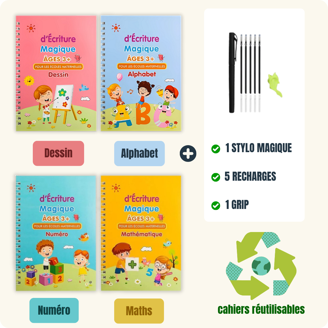 Cahiers Magiques Scrita | Une méthode validée par l'expérience, pour des progrès visibles en 14 jours